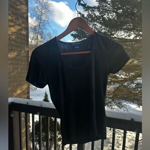 Ann Taylor Classic Black Short Sleeve Tee